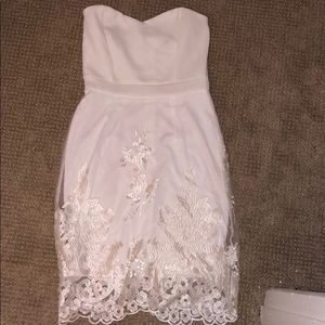 White Strapless Dress